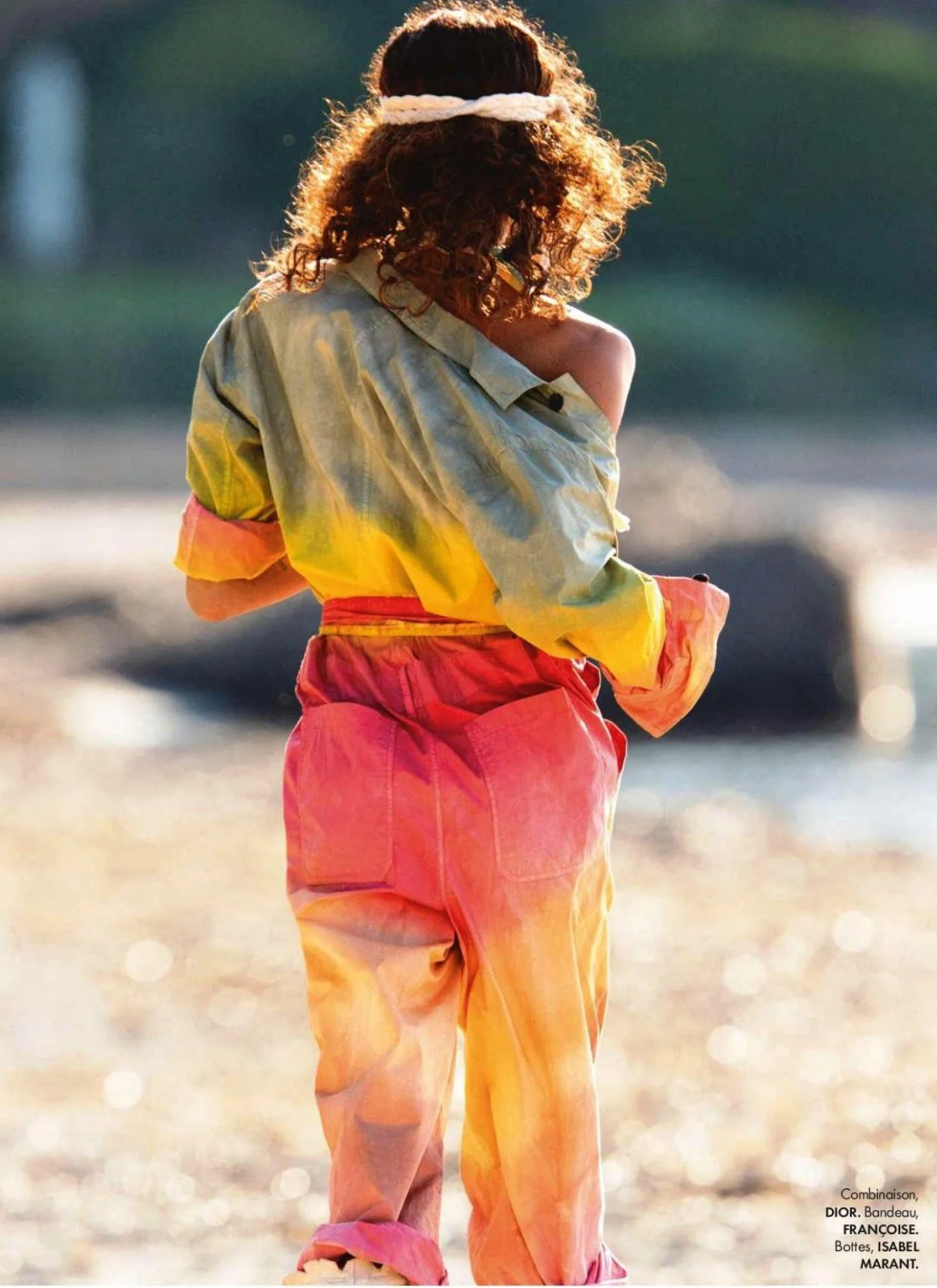 Noemie Lenoir by Hans Feurer ELLE France 'Bouquet de Flow' — Anne